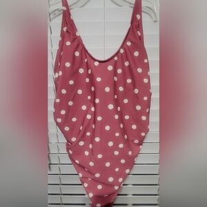 Pinkblush Pink Polkadot One Piece Maternity Swimsuit Size Large